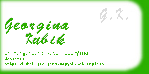 georgina kubik business card